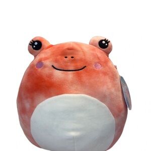 Plush Frog Toy - Pink and White